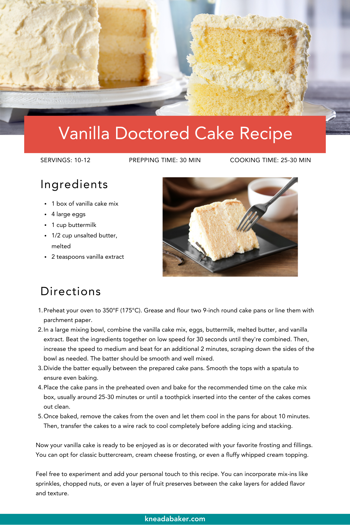 Doctored Cake Mix Recipe